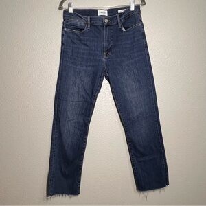 FRAME Le High Straight Jeans Womens Size 31 Blue Denim Medium Wash Stretch
